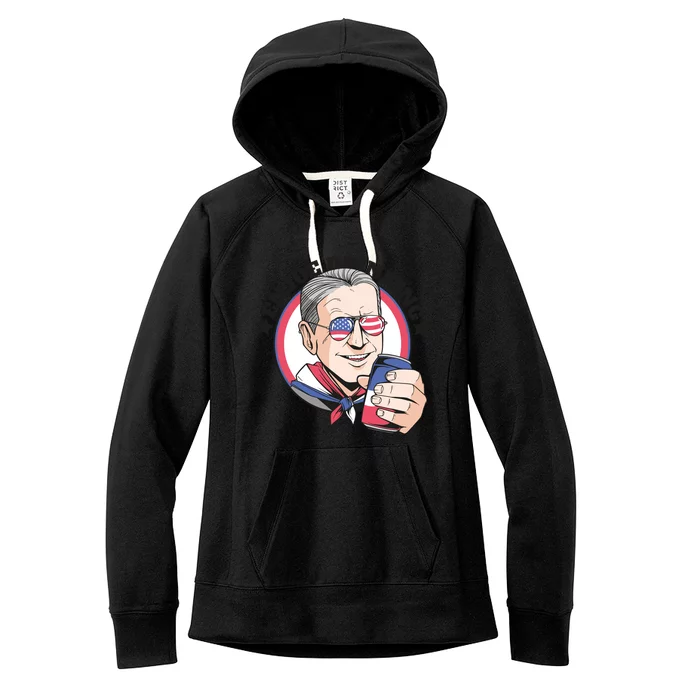 Enjoy Drinking Funny Joe Biden United States Women's Fleece Hoodie