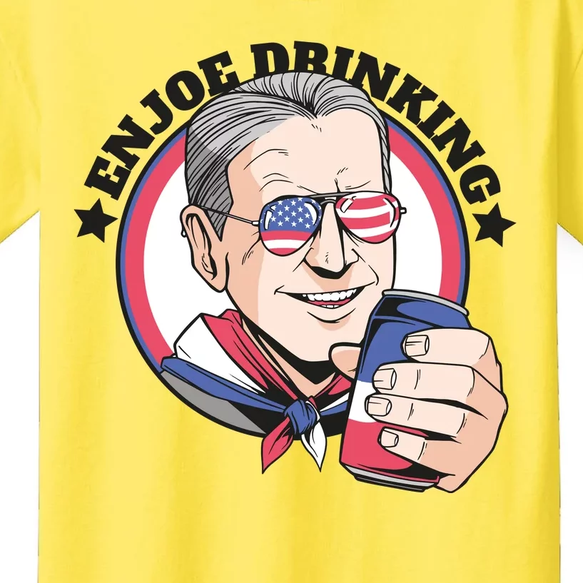 Enjoy Drinking Funny Joe Biden United States Kids T-Shirt