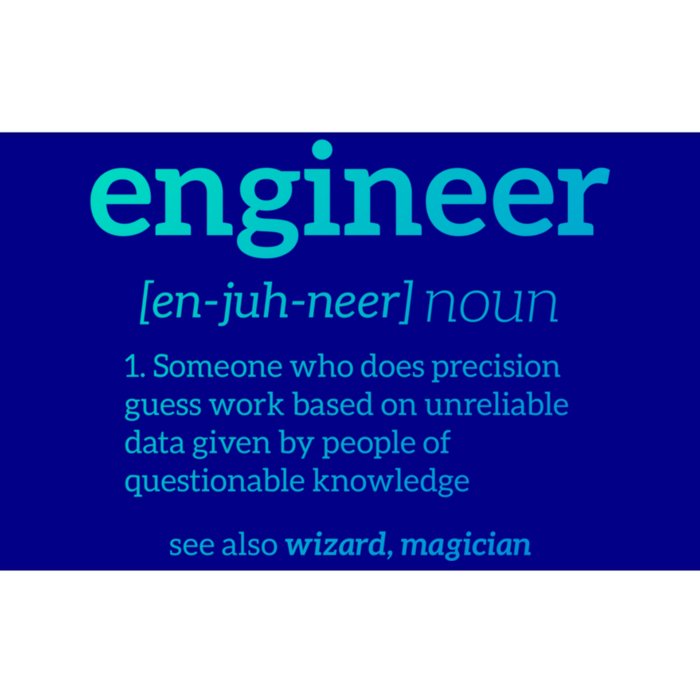 Engineer Definition Funny Civil Engineering Major Electrical Gift Bumper Sticker