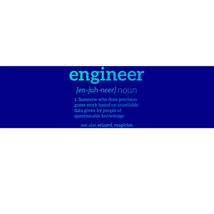 Engineer Definition Funny Civil Engineering Major Electrical Gift Bumper Sticker