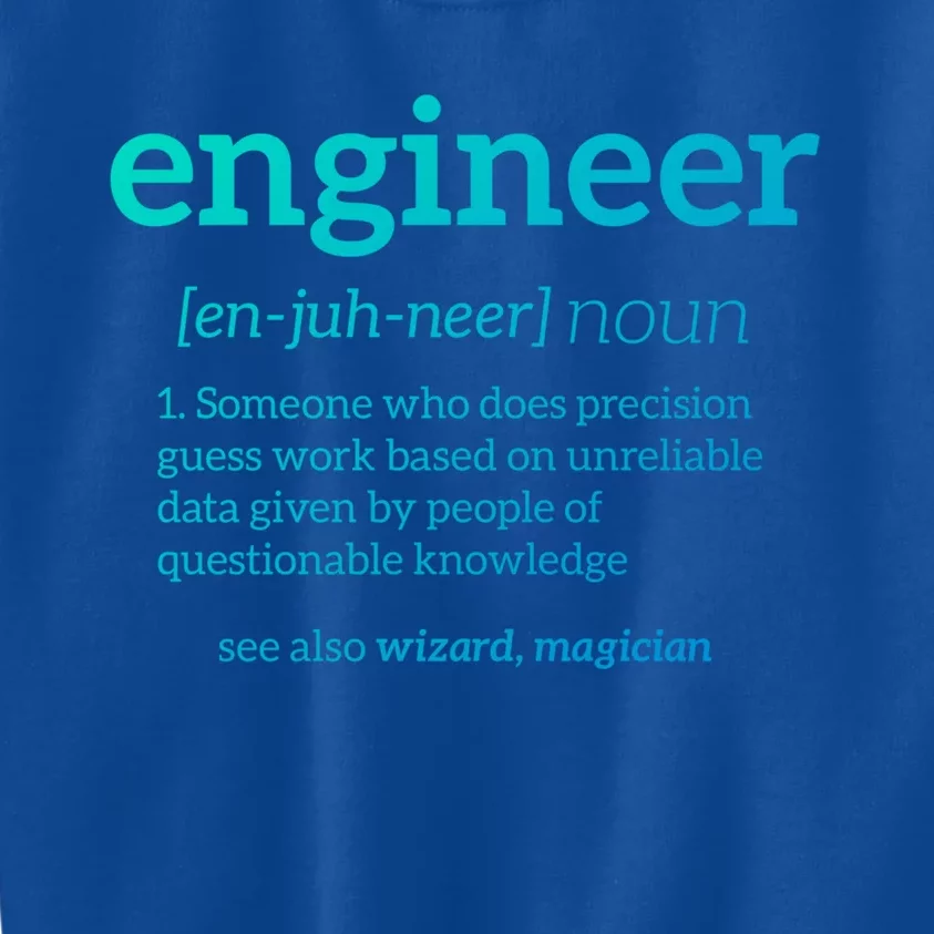 Engineer Definition Funny Civil Engineering Major Electrical Gift Kids Sweatshirt