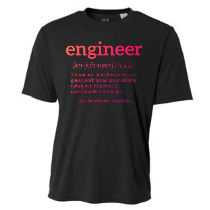 Engineer Definition Funny Civil Engineering Major Electrical Gift Cooling Performance Crew T-Shirt