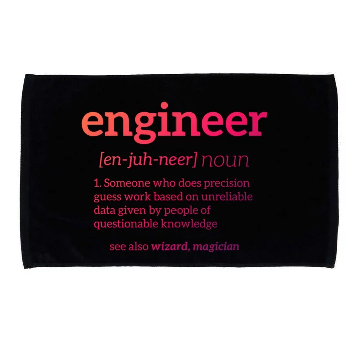 Engineer Definition Funny Civil Engineering Major Electrical Gift Microfiber Hand Towel