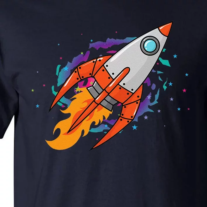 Exploring Distant Galaxies In A Spaceship Tall T-Shirt