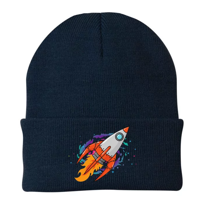 Exploring Distant Galaxies In A Spaceship Knit Cap Winter Beanie