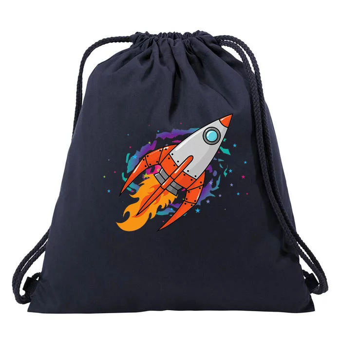 Exploring Distant Galaxies In A Spaceship Drawstring Bag