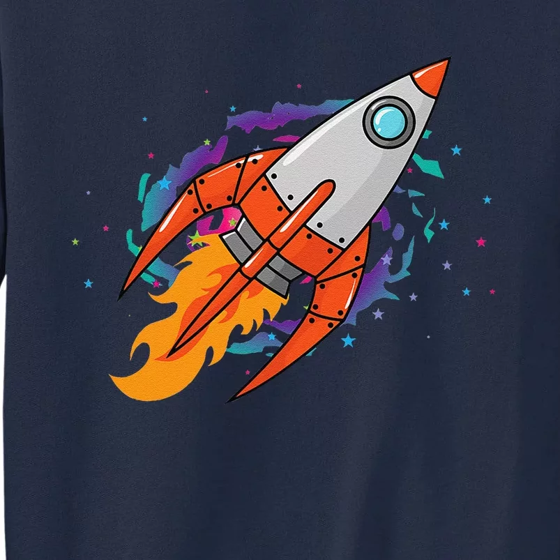 Exploring Distant Galaxies In A Spaceship Tall Sweatshirt