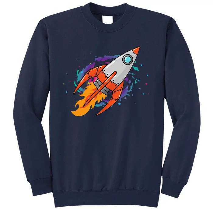 Exploring Distant Galaxies In A Spaceship Tall Sweatshirt