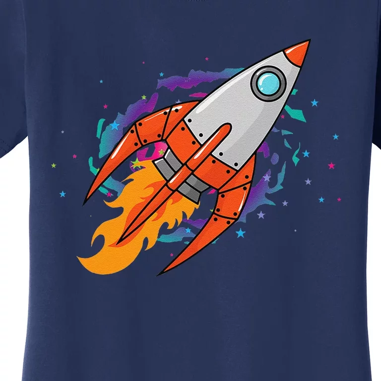 Exploring Distant Galaxies In A Spaceship Women's T-Shirt