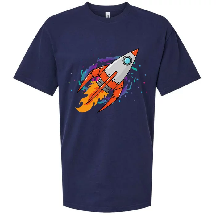 Exploring Distant Galaxies In A Spaceship Sueded Cloud Jersey T-Shirt