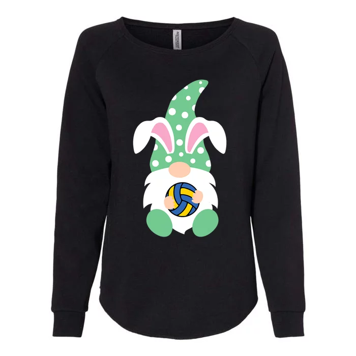 Easter Day Gnome Hug Volleyball Easter Bunny Spring Gnome Womens California Wash Sweatshirt