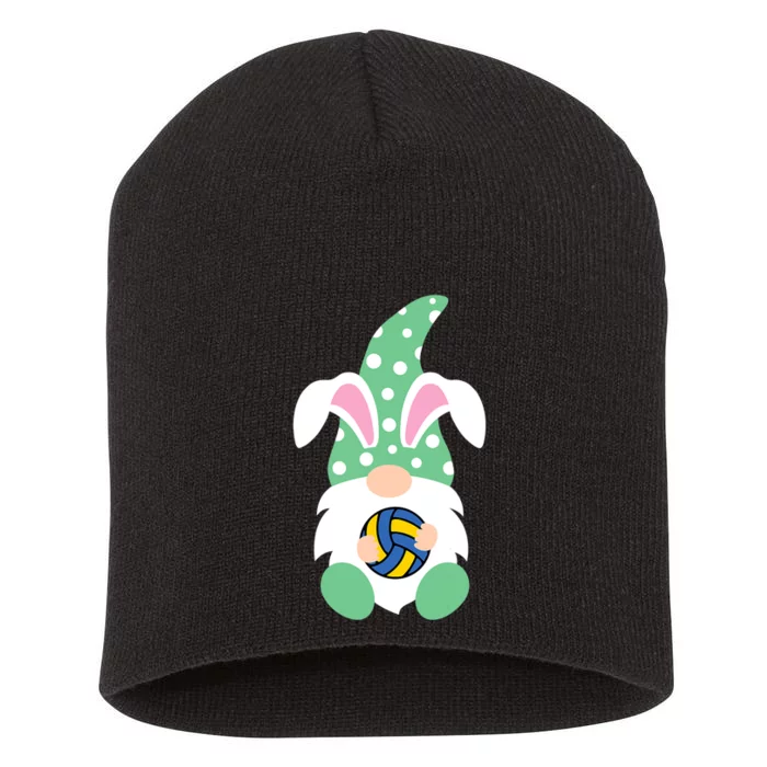 Easter Day Gnome Hug Volleyball Easter Bunny Spring Gnome Short Acrylic Beanie