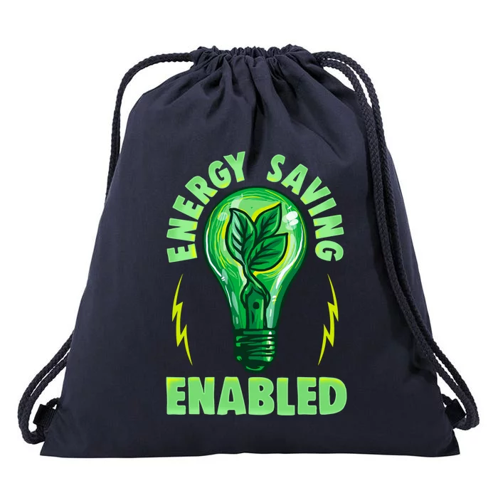 Earth Day Global Warming Recycle Upcycling Energy Saving Gift Drawstring Bag