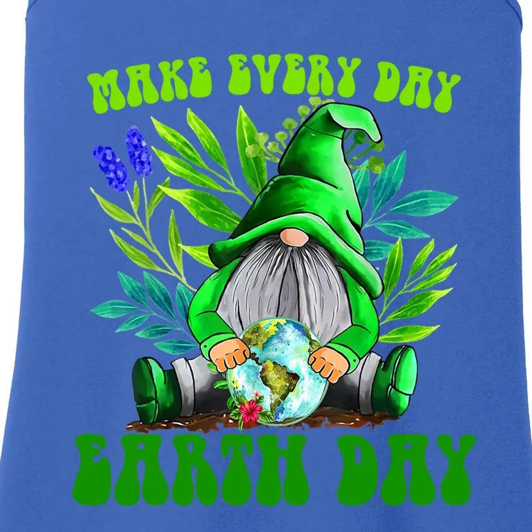 Earth Day Gnome Planet Environtalist Funny Gift Meaningful Gift Ladies Essential Tank