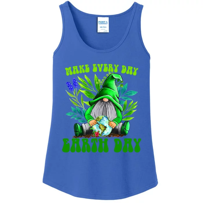 Earth Day Gnome Planet Environtalist Funny Gift Meaningful Gift Ladies Essential Tank