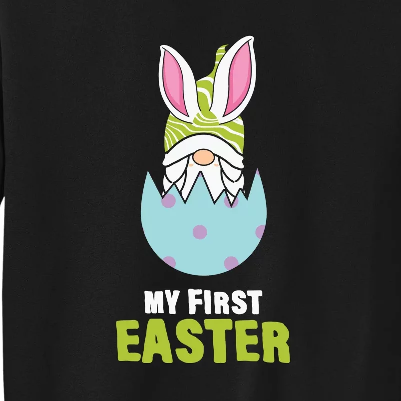 Easter Day Gift My First Easter Bunny Gnome Egg Tall Sweatshirt