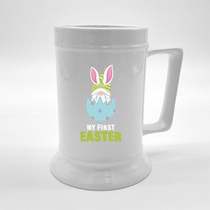 Easter Day Gift My First Easter Bunny Gnome Egg Front & Back Beer Stein