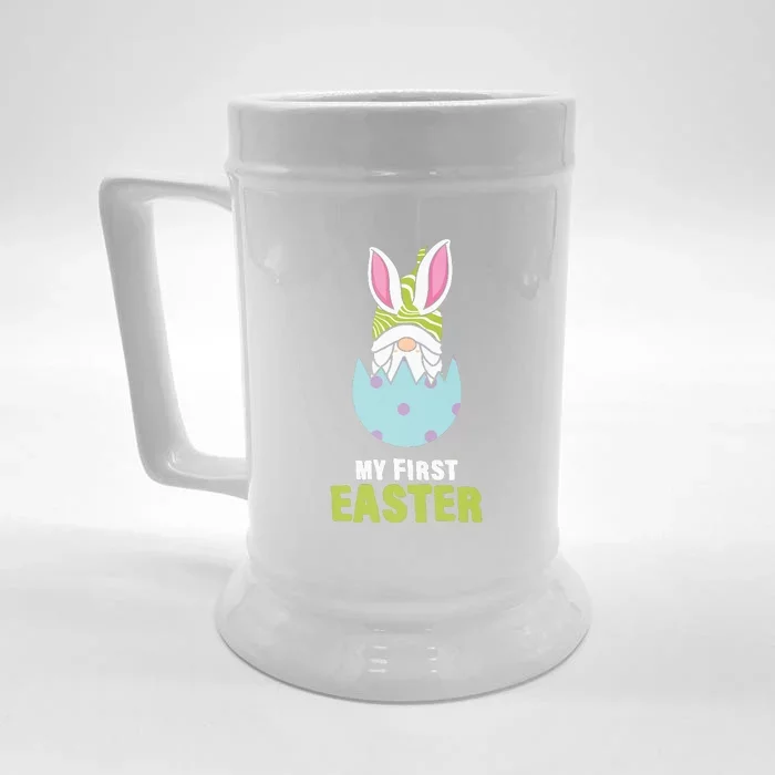 Easter Day Gift My First Easter Bunny Gnome Egg Front & Back Beer Stein