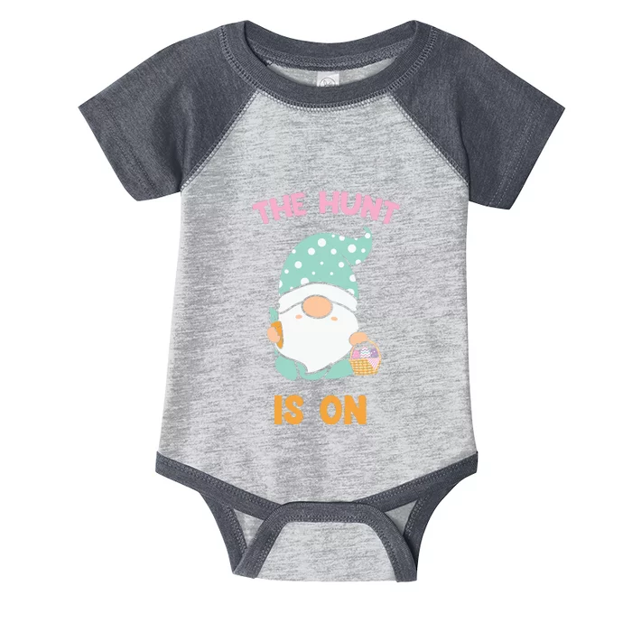 Easter Day Gift The Hunt Is On Easter Gnome Basket Egg Infant Baby Jersey Bodysuit