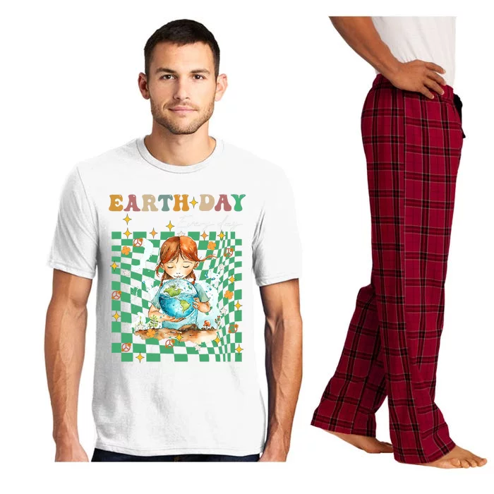 Earth Day Go Planet ItS Your Earth Day Groovy Pajama Set