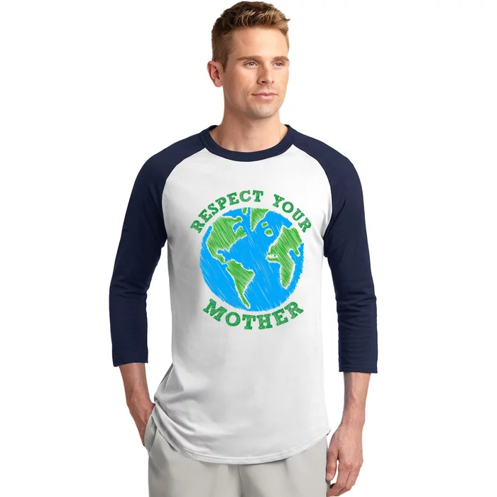 Earth Day Gifts Respect Your Mother Nature Lover Tee Baseball Sleeve Shirt