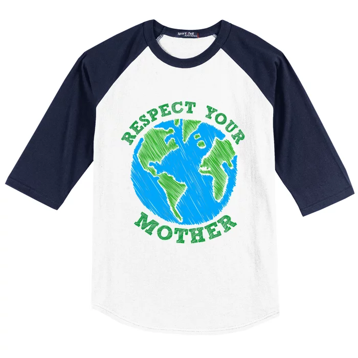 Earth Day Gifts Respect Your Mother Nature Lover Tee Baseball Sleeve Shirt