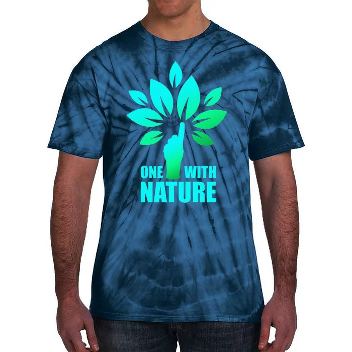 Earth Day Gift For Women And One With Nature Tie-Dye T-Shirt