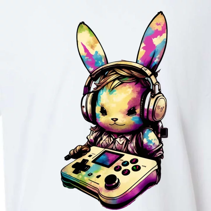 Easter Day Gamer Video Game Controller Bunny Sueded Cloud Jersey T-Shirt