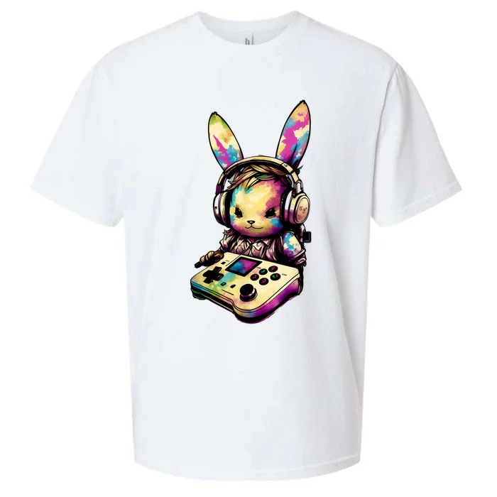 Easter Day Gamer Video Game Controller Bunny Sueded Cloud Jersey T-Shirt