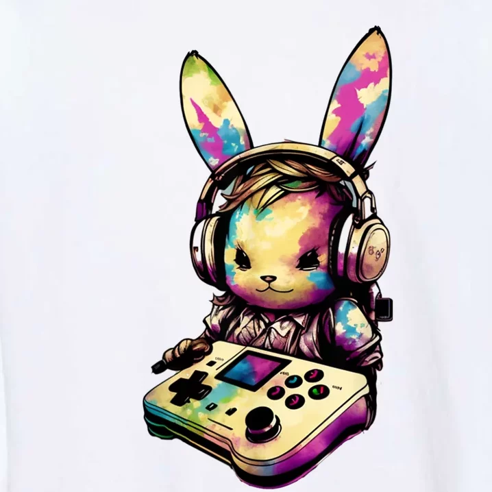 Easter Day Gamer Video Game Controller Bunny Garment-Dyed Sweatshirt