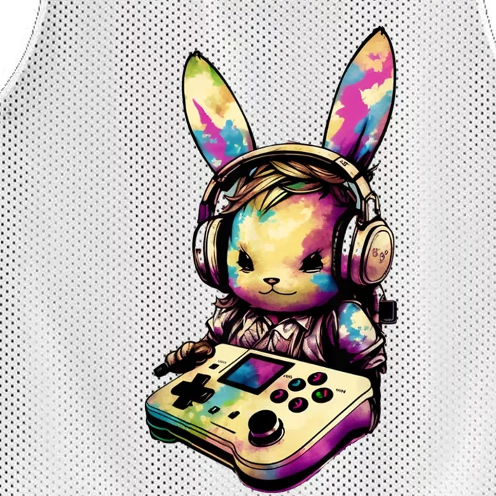 Easter Day Gamer Video Game Controller Bunny Mesh Reversible Basketball Jersey Tank