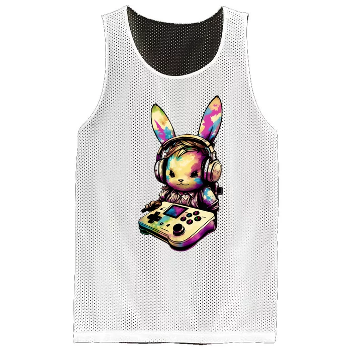 Easter Day Gamer Video Game Controller Bunny Mesh Reversible Basketball Jersey Tank