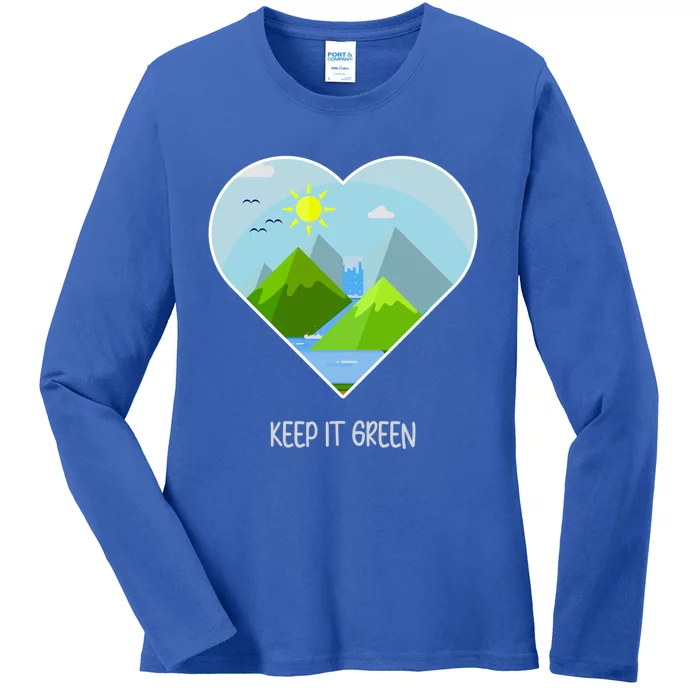 Earth Day Gift Keep It Green Save Planet Funny Gift Ladies Long Sleeve Shirt