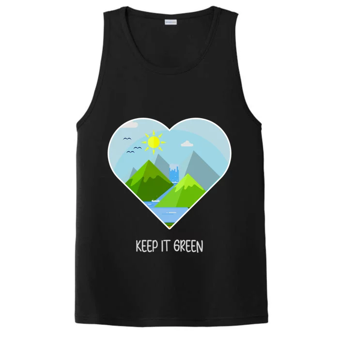 Earth Day Gift Keep It Green Save Planet Funny Gift Performance Tank