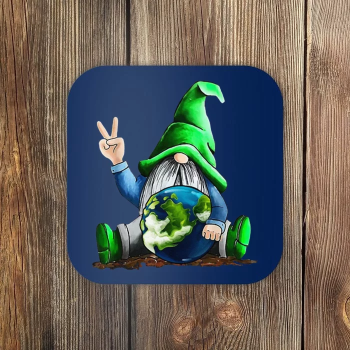 Earth Day Gnome Planet Environmentalist Coaster