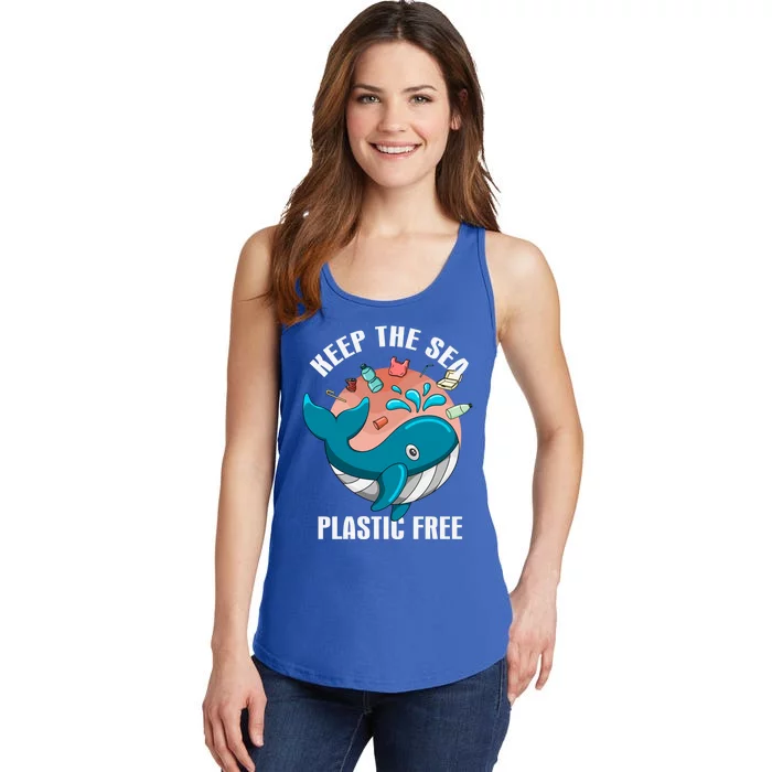 Earth Day Gift Keep The Sea Plastic Free Love Our World Cute Gift Ladies Essential Tank