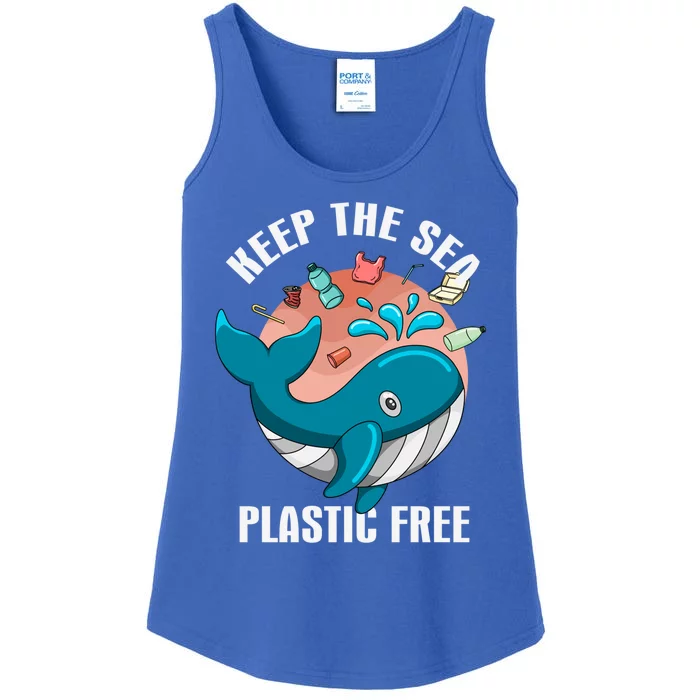 Earth Day Gift Keep The Sea Plastic Free Love Our World Cute Gift Ladies Essential Tank