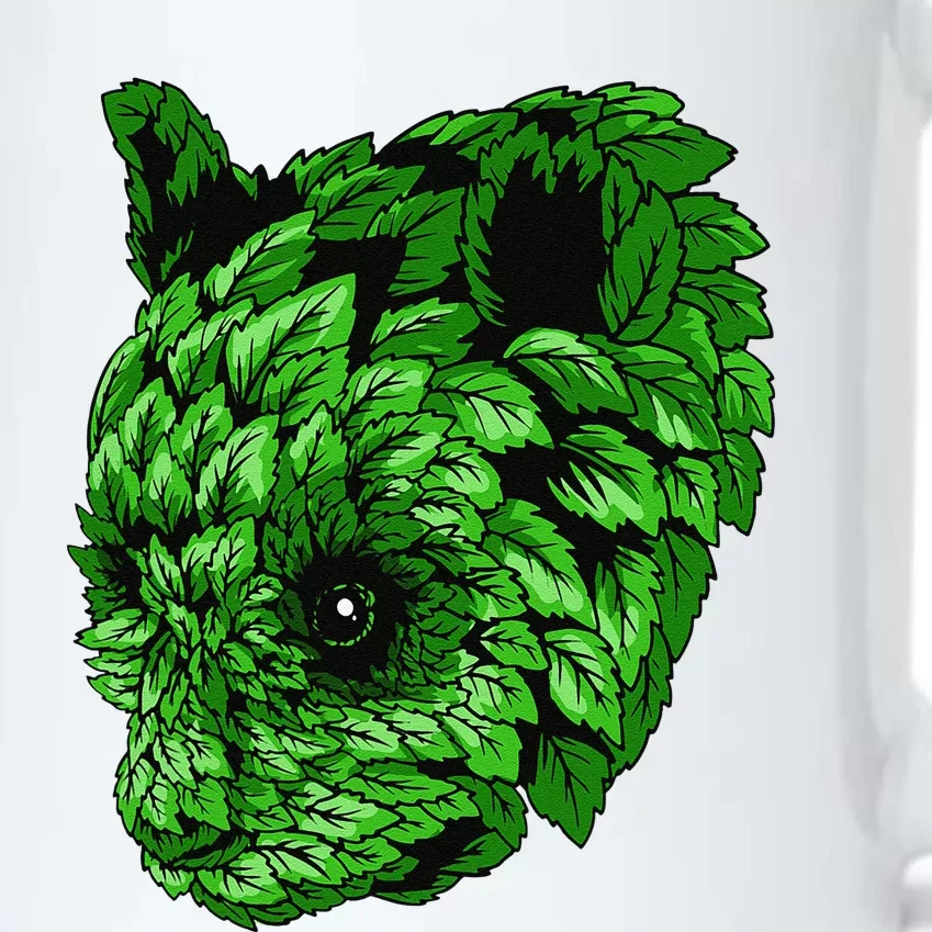 Earth Day Green Panda Foliage Women Black Color Changing Mug