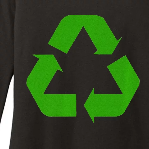 Earth Day Green Recycling Logo Sign Womens CVC Long Sleeve Shirt