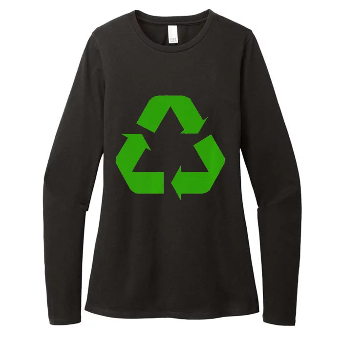 Earth Day Green Recycling Logo Sign Womens CVC Long Sleeve Shirt