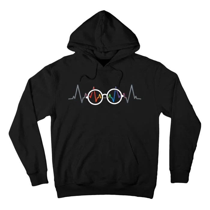 Eye Doctor Gifts Glasses Heartbeat Optician Optometrist Tall Hoodie