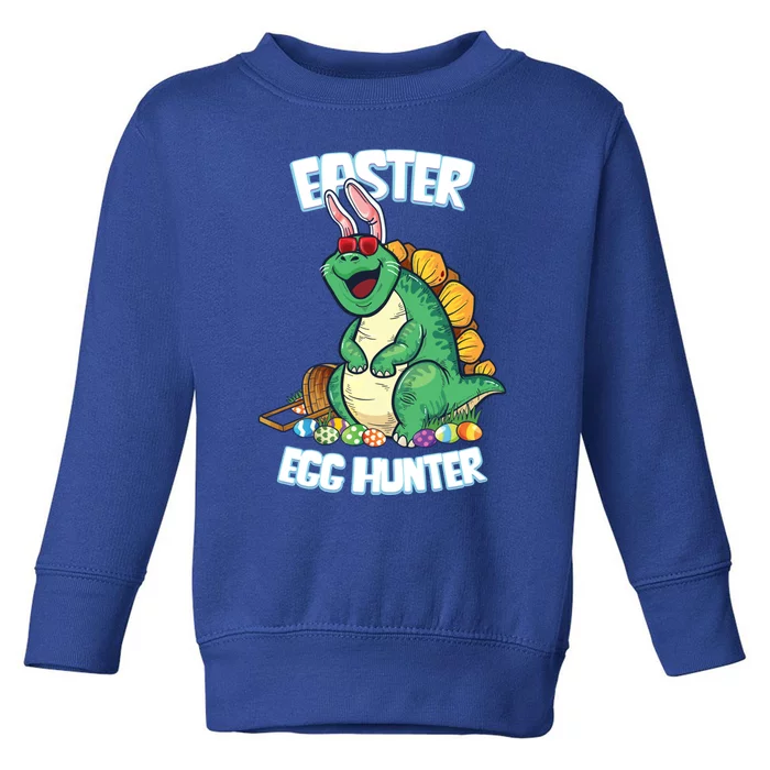 Easter Dinosaur Gift Egg Hunter Bunny Ears Stegosaurus Cute Gift Toddler Sweatshirt