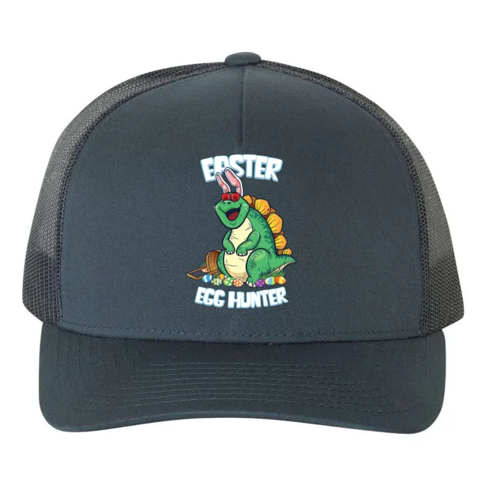 Easter Dinosaur Gift Egg Hunter Bunny Ears Stegosaurus Cute Gift Yupoong Adult 5-Panel Trucker Hat