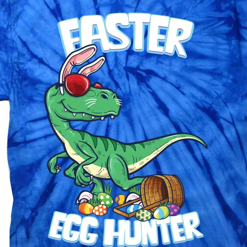 Easter Dinosaur Great Gift Egg Hunter Bunny Ears Velociraptor Cool Gift Tie-Dye T-Shirt