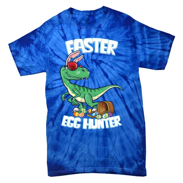 Easter Dinosaur Great Gift Egg Hunter Bunny Ears Velociraptor Cool Gift Tie-Dye T-Shirt