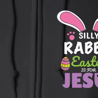 Easter Day Gift Rabbit Easter Is For Jesus Christians Funny Egg Full Zip Hoodie