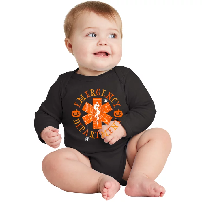 Emergency Department Halloween Emergency Room Nursing Nurse Baby Long Sleeve Bodysuit