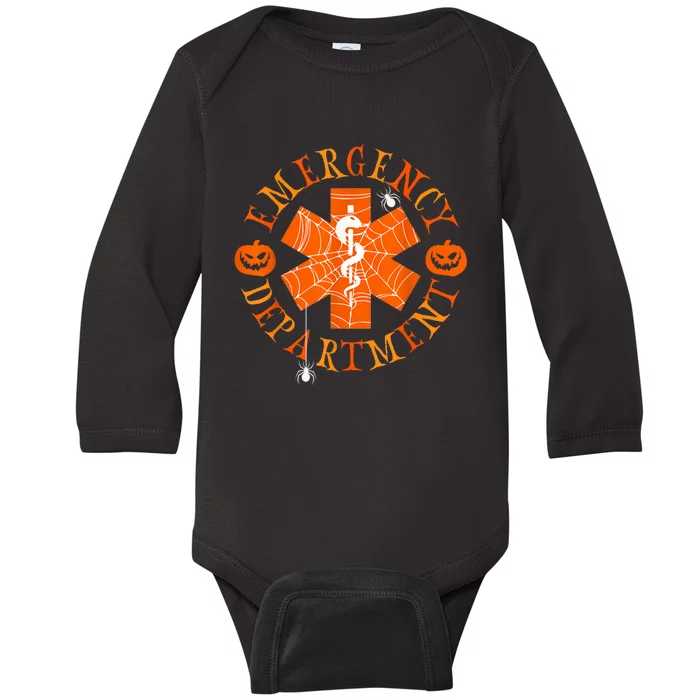 Emergency Department Halloween Emergency Room Nursing Nurse Baby Long Sleeve Bodysuit