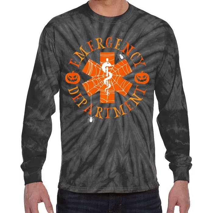 Emergency Department Halloween Emergency Room Nursing Nurse Tie-Dye Long Sleeve Shirt