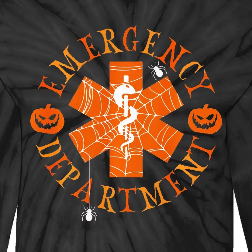 Emergency Department Halloween Emergency Room Nursing Nurse Tie-Dye Long Sleeve Shirt